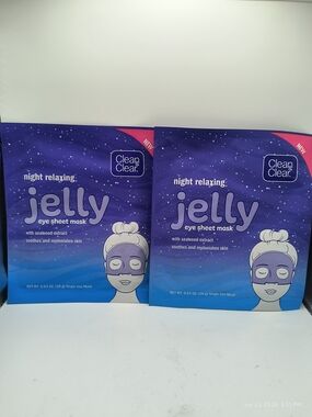 Clean & Clear Night Relaxing Jelly Eye Sheet Mask - 2 Pack